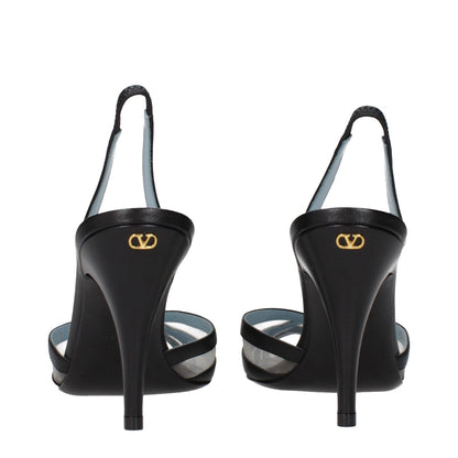 Valentino Garavani Black Leather Pumps