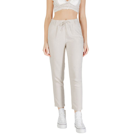 Only Beige Linen Casual Pants 1728,71956299936,Beige,Casual Pants - Pants - Clothing,Clothing,L/32,New with tags,Only,Pants - Clothing,Women