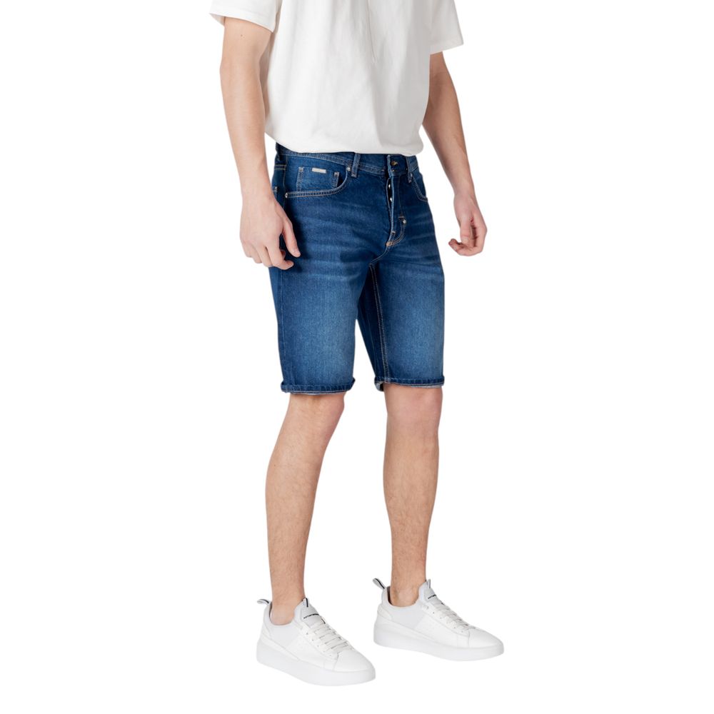 Antony Morato Blue Cotton Bermuda Shorts