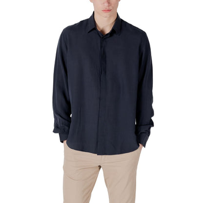 Antony Morato Blue Lyocell Shirt