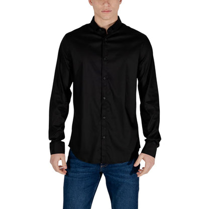 Armani Exchange Black Lyocell Shirt