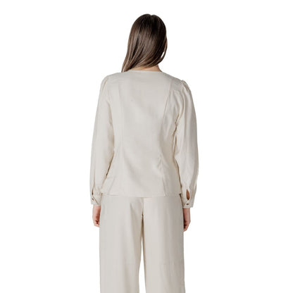 Vila Clothes Beige Viscose Top