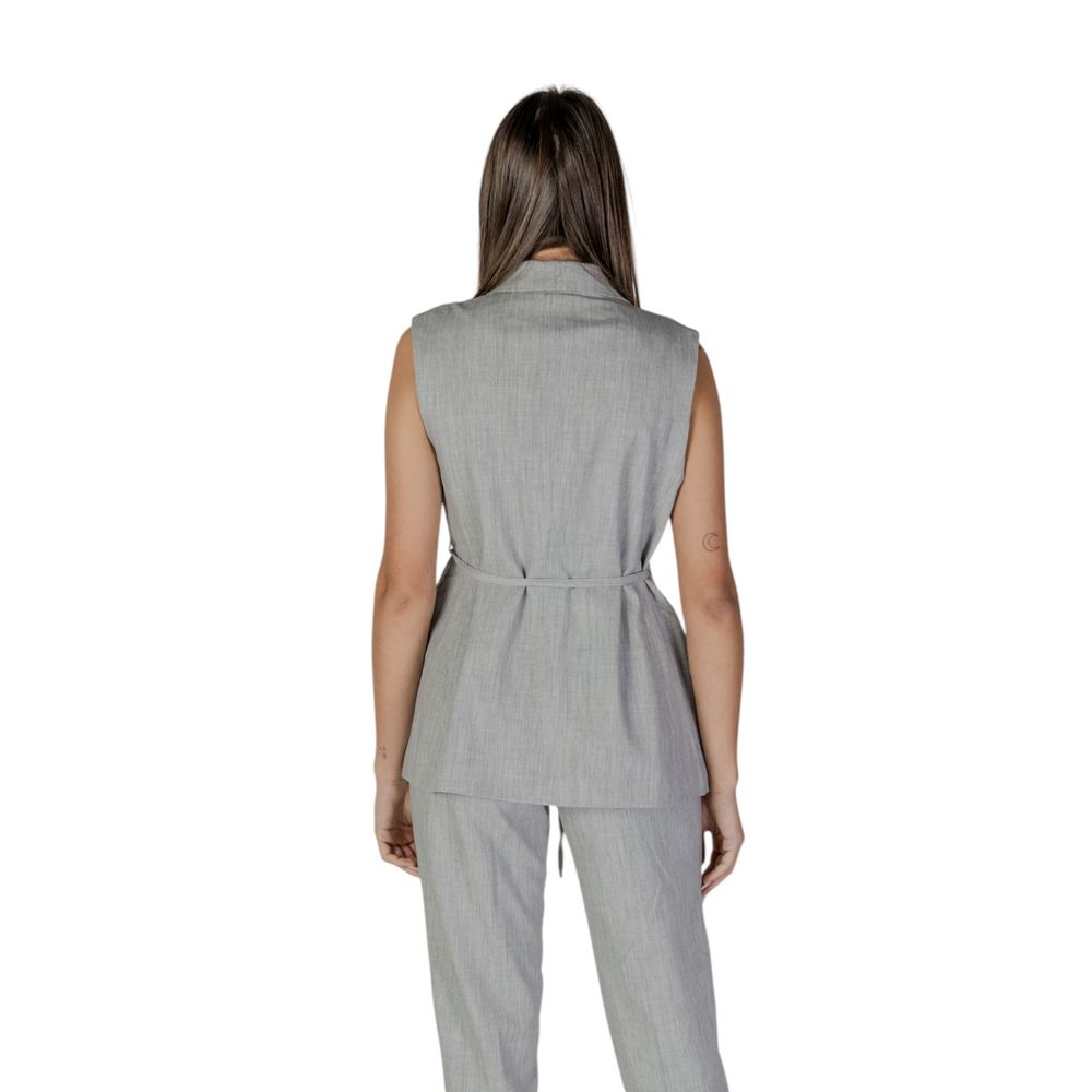 Vila Clothes Gray Recycled Polyester Waistcoat 1728,71956299936,Clothing,Gray,IT38|XS,New with tags,Suits & Blazers - Clothing,Vila Clothes,Waistcoats - Suits & Blazers - Clothing,Women