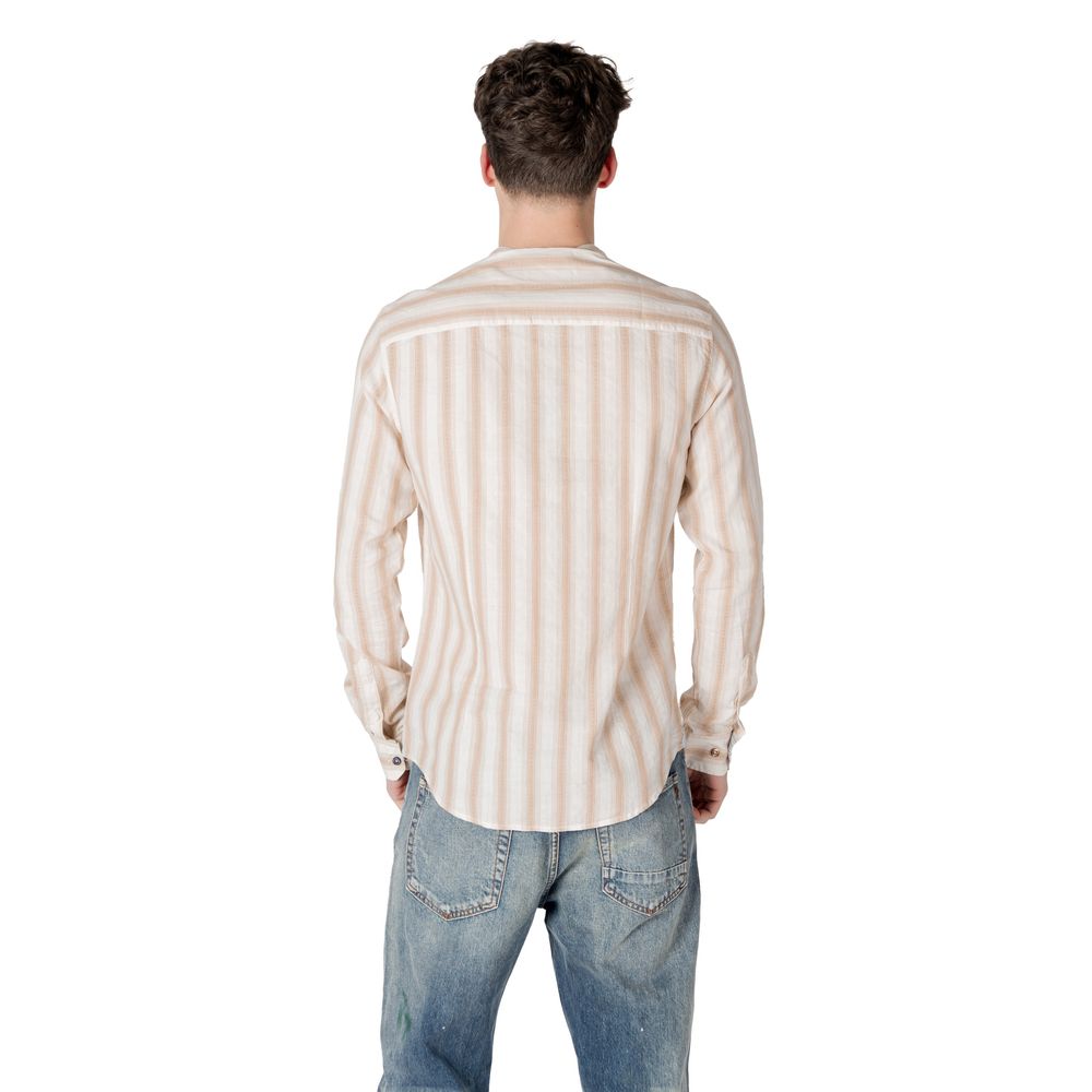 Gianni Lupo Beige Cotton Pattern Shirt