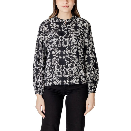 ICHI Black Viscose Blouse 1728,71956299936,Black,Blouses - Shirts - Clothing,Clothing,ICHI,IT36|XXS,New with tags,Shirts - Clothing,Women