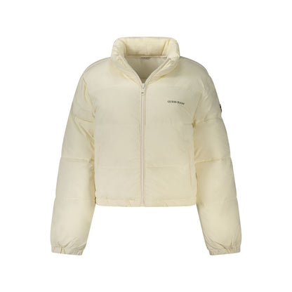 Guess Jeans White Polyester Jackets & Coat