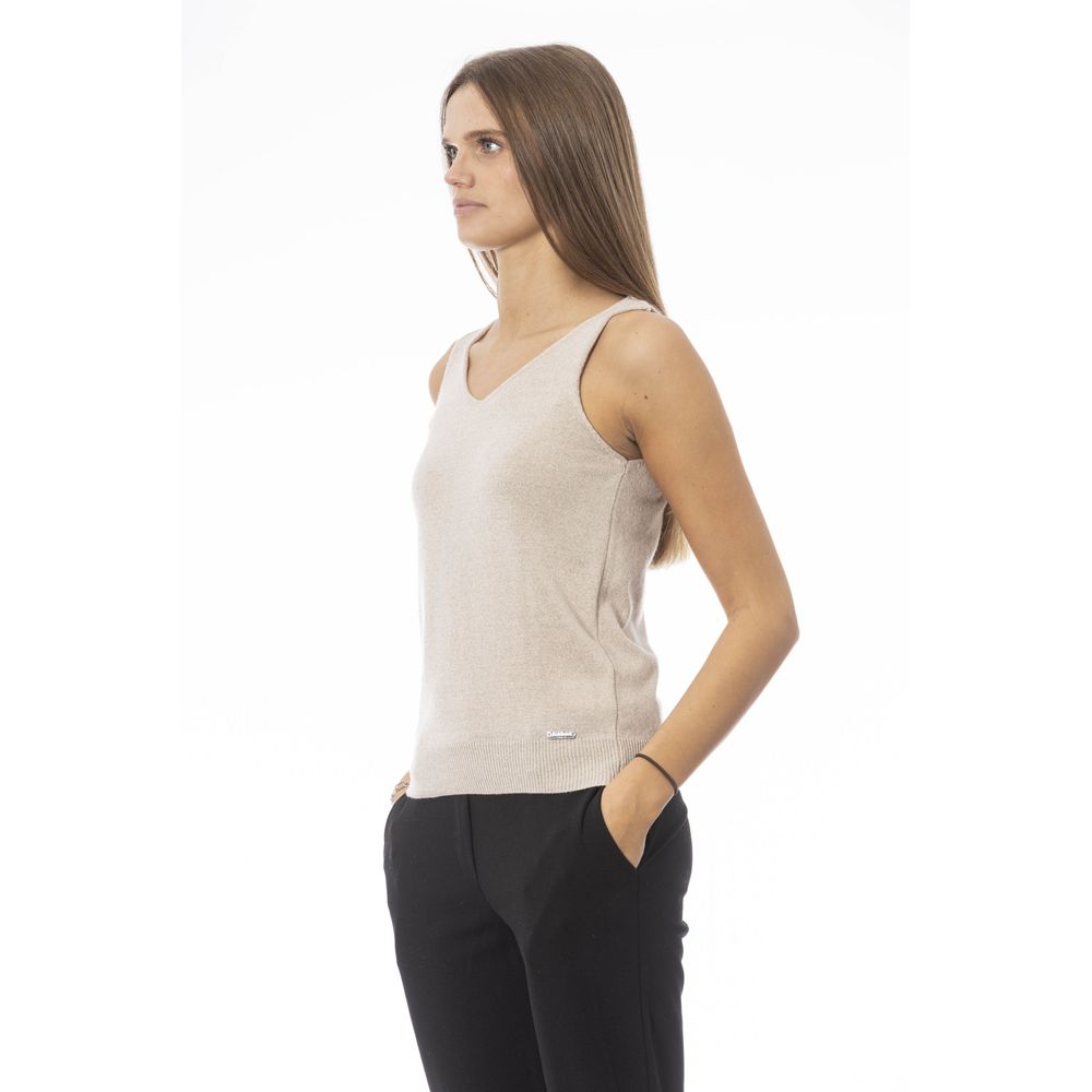 Baldinini Trend Beige Fabric Tank Top