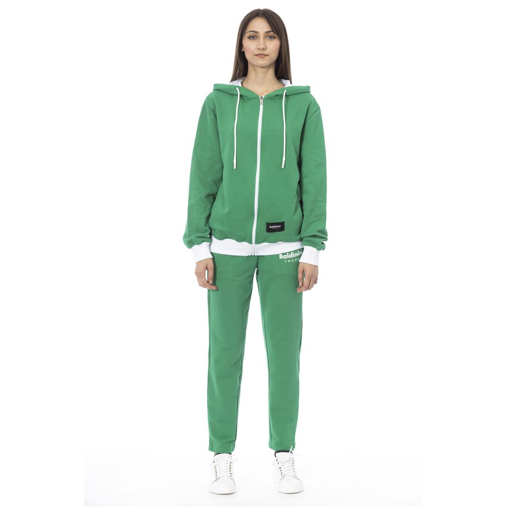 Baldinini Trend Green Cotton Tracksuit