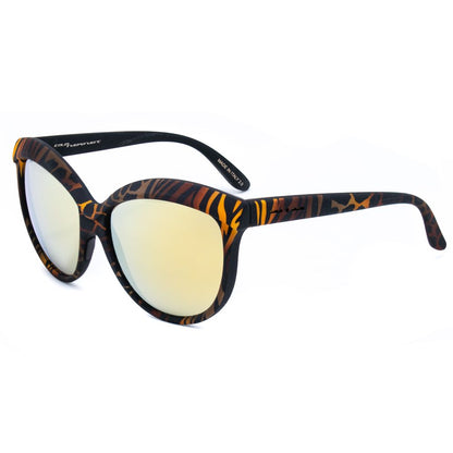 Italia Independent Multicolor Acetate Sunglasses in orange, brown, black with mineral lenses, 58/20/140 mm size, category 2.