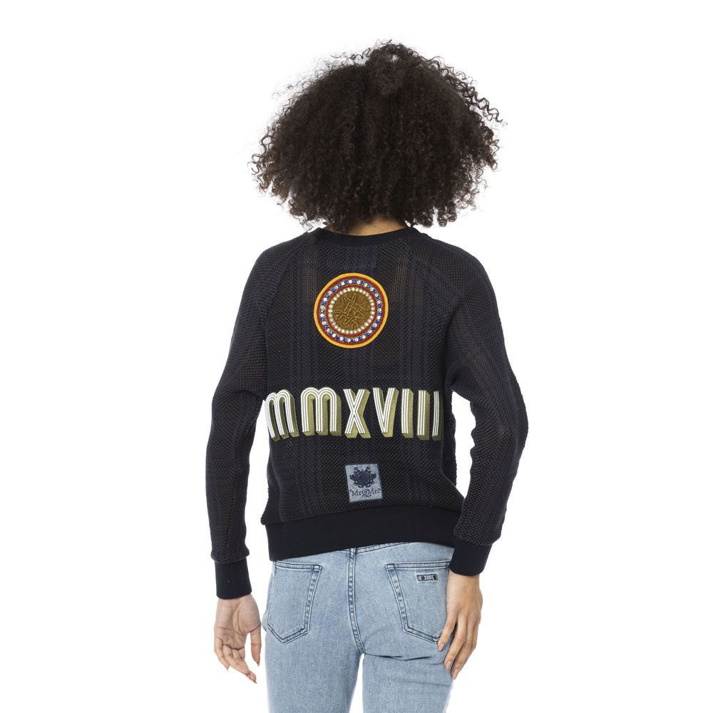 Mr&Mrs Italy Blue Cotton Sweatshirt