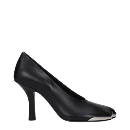 Burberry Black Leather High Heel Pumps