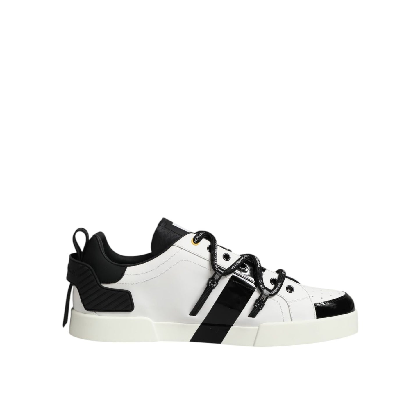 Dolce & Gabbana White Leather Logo Portofino Sneakers Shoes