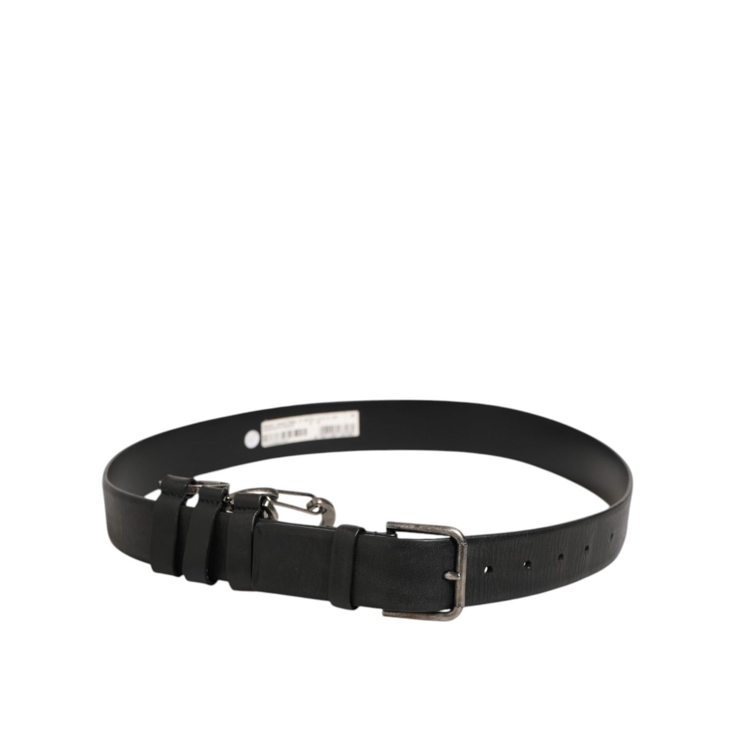 Dolce & Gabbana Black Key Ring Clip Attachments Buckle Belt