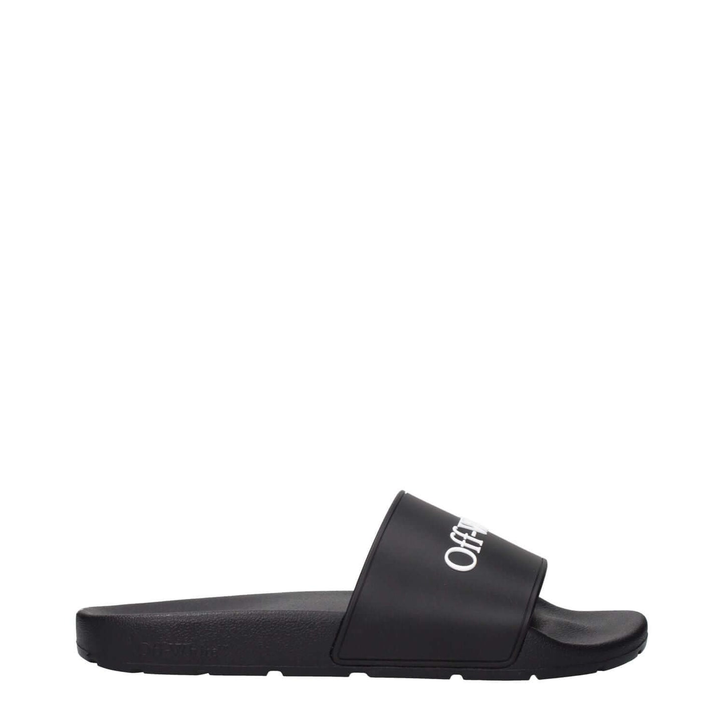 Off-White Black Cotton Slippers 1728,75667636384,Black,EU39/US6,EU40/US7,EU41/US8,EU46/US13,Men,New with tags,Off-White,Sandals - Shoes,Shoes,Slippers - Sandals - Shoes
