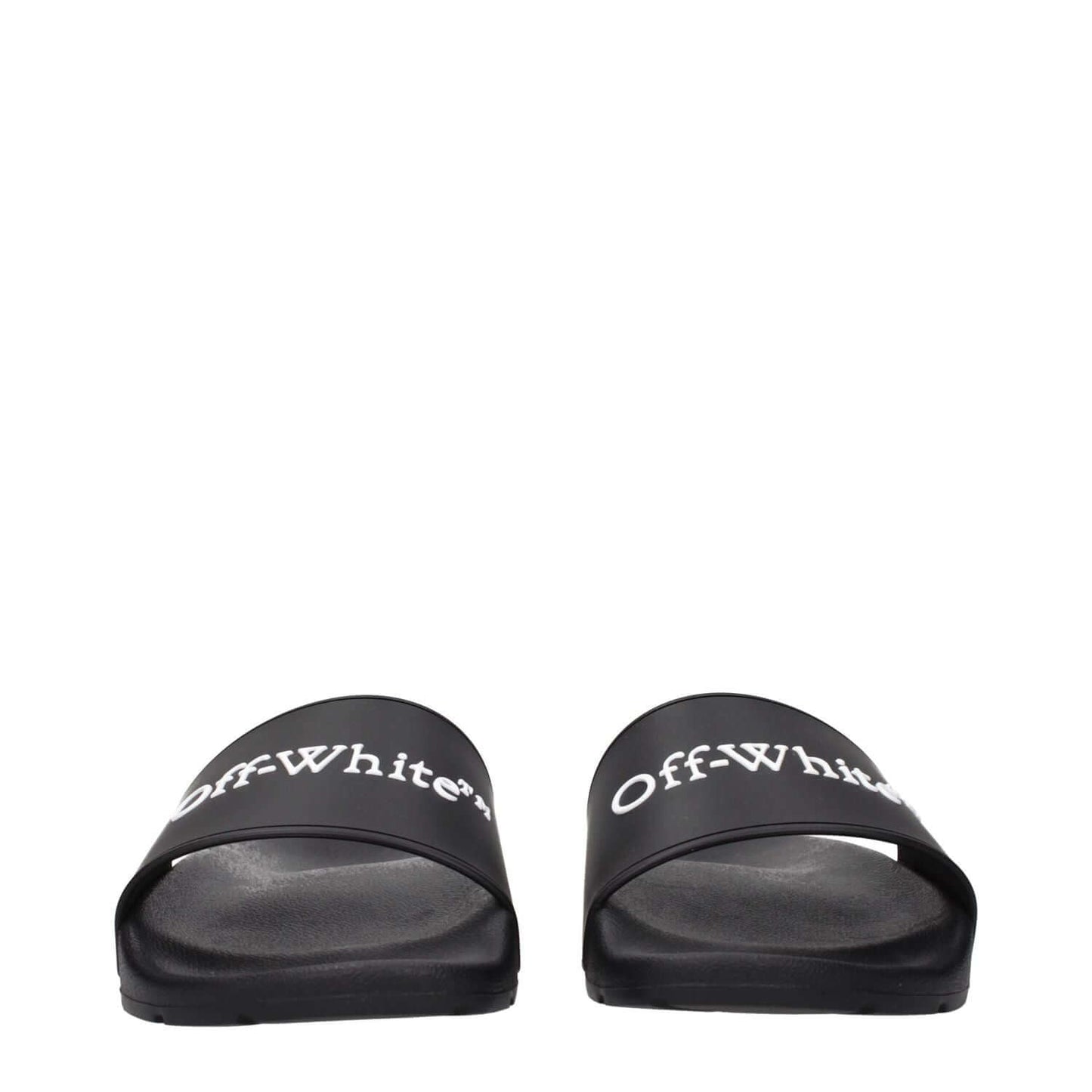 Off-White Black Cotton Slippers 1728,75667636384,Black,EU39/US6,EU40/US7,EU41/US8,EU46/US13,Men,New with tags,Off-White,Sandals - Shoes,Shoes,Slippers - Sandals - Shoes