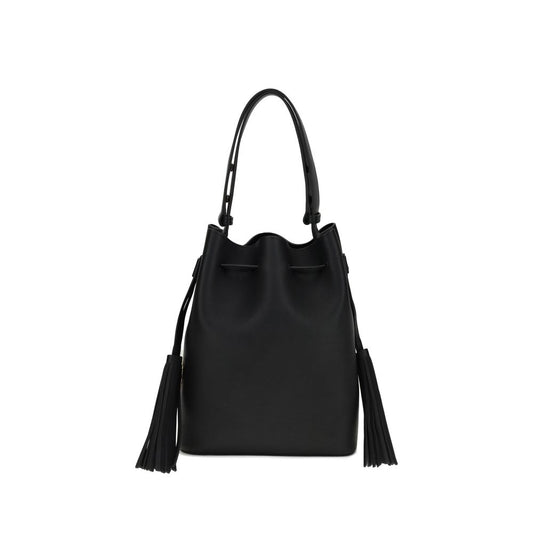 Valentino Garavani Black Calf Leather Bos Taurus Shoulder Bag Valentino Garavani