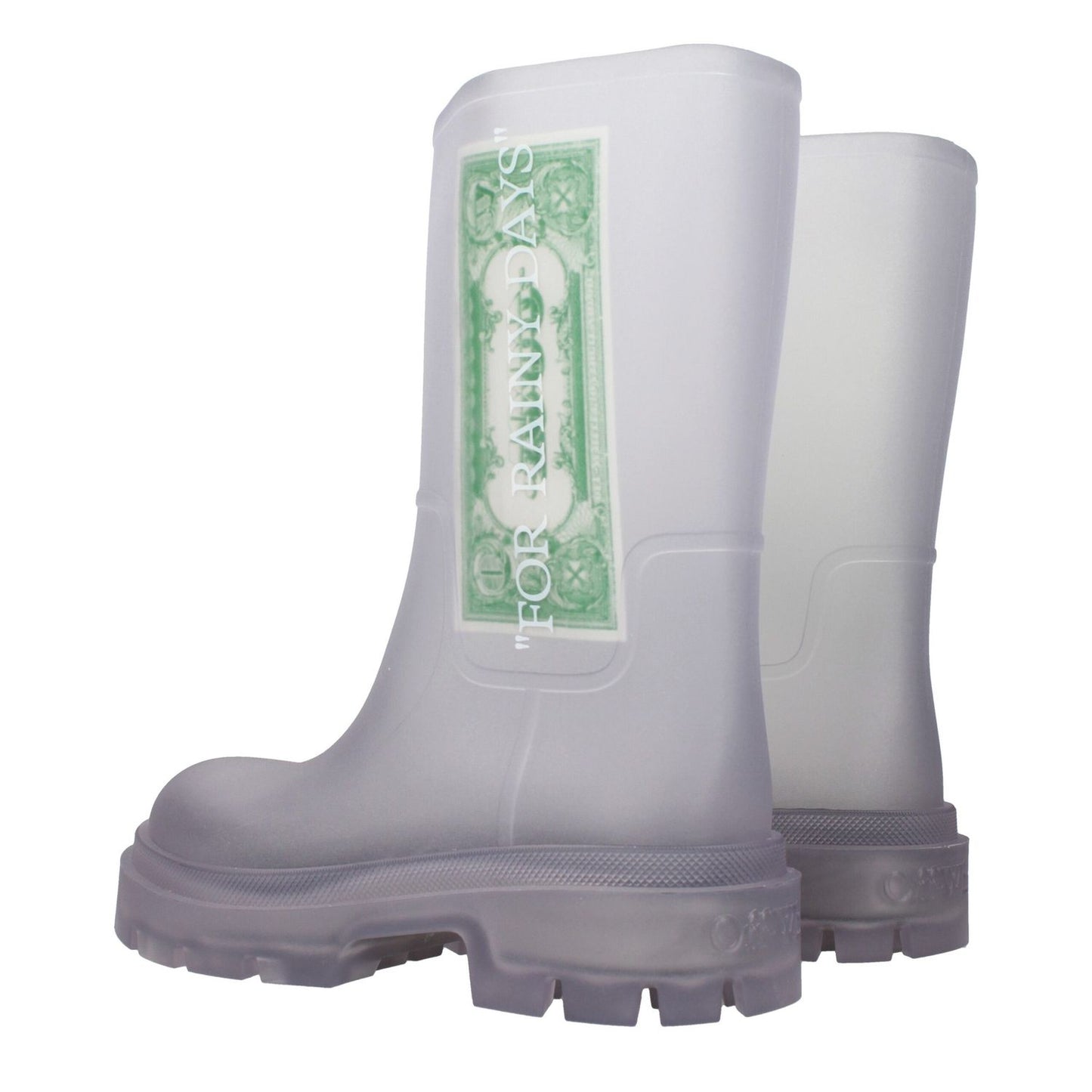 Off-White Transparent Pvc Ankle Boots