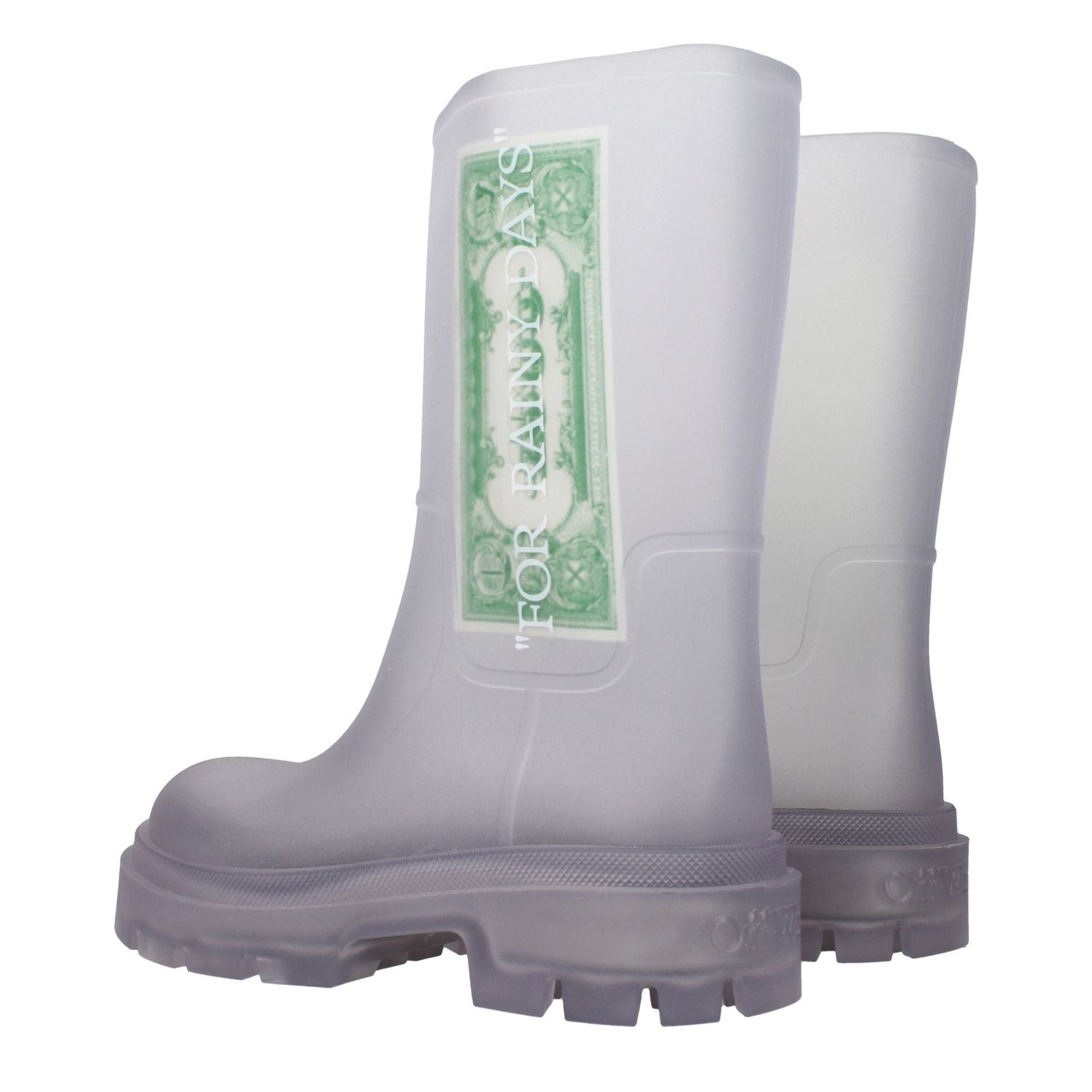 Off-White Transparent Pvc Ankle Boots
