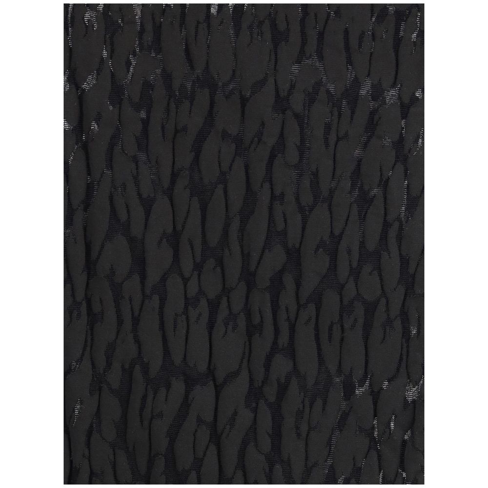 Wolford Black Polyamide Top with animalier pattern, featuring sheer and opaque textures for a bold and sophisticated look.