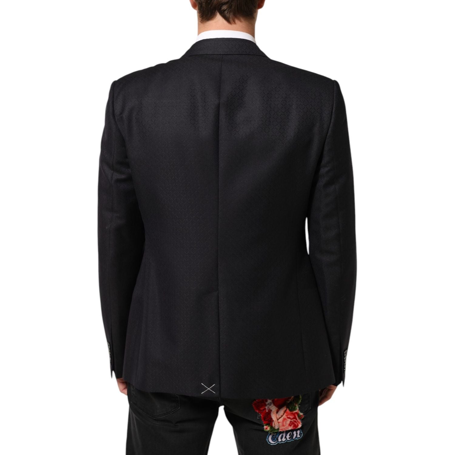 Dolce & Gabbana Black Wool 2 Buttons Suit Jacket Men Blazer