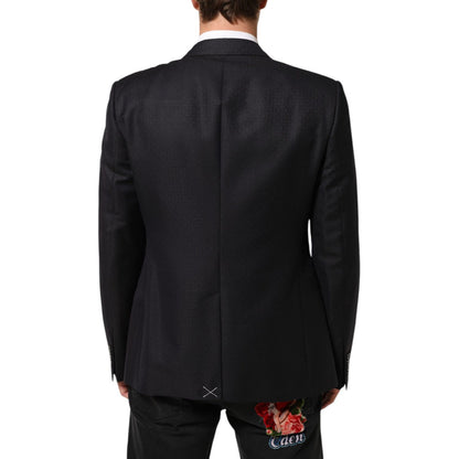 Dolce & Gabbana Black Wool 2 Buttons Suit Jacket Men Blazer