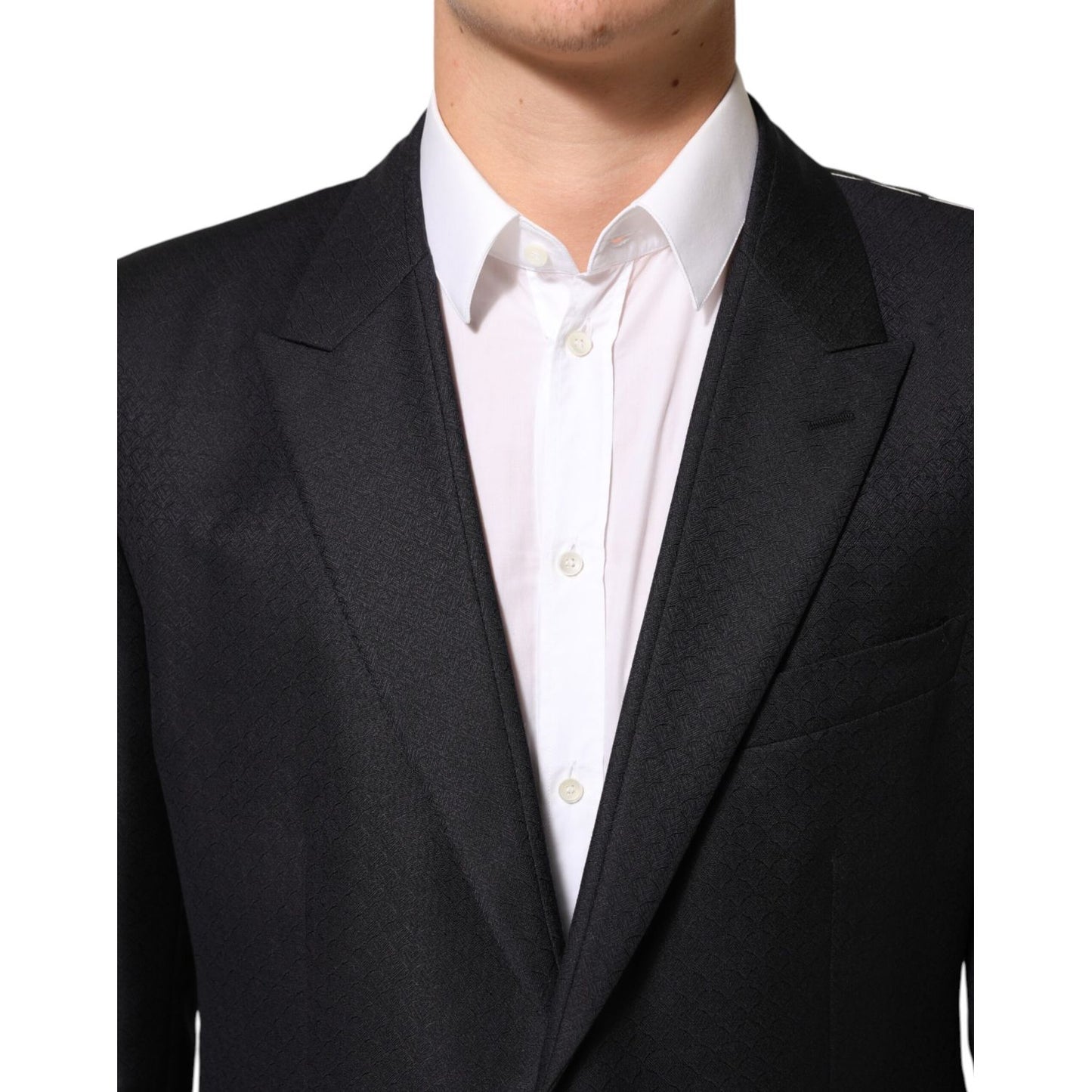Dolce & Gabbana Black Wool 2 Buttons Suit Jacket Men Blazer