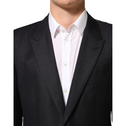 Dolce & Gabbana Black Wool 2 Buttons Suit Jacket Men Blazer