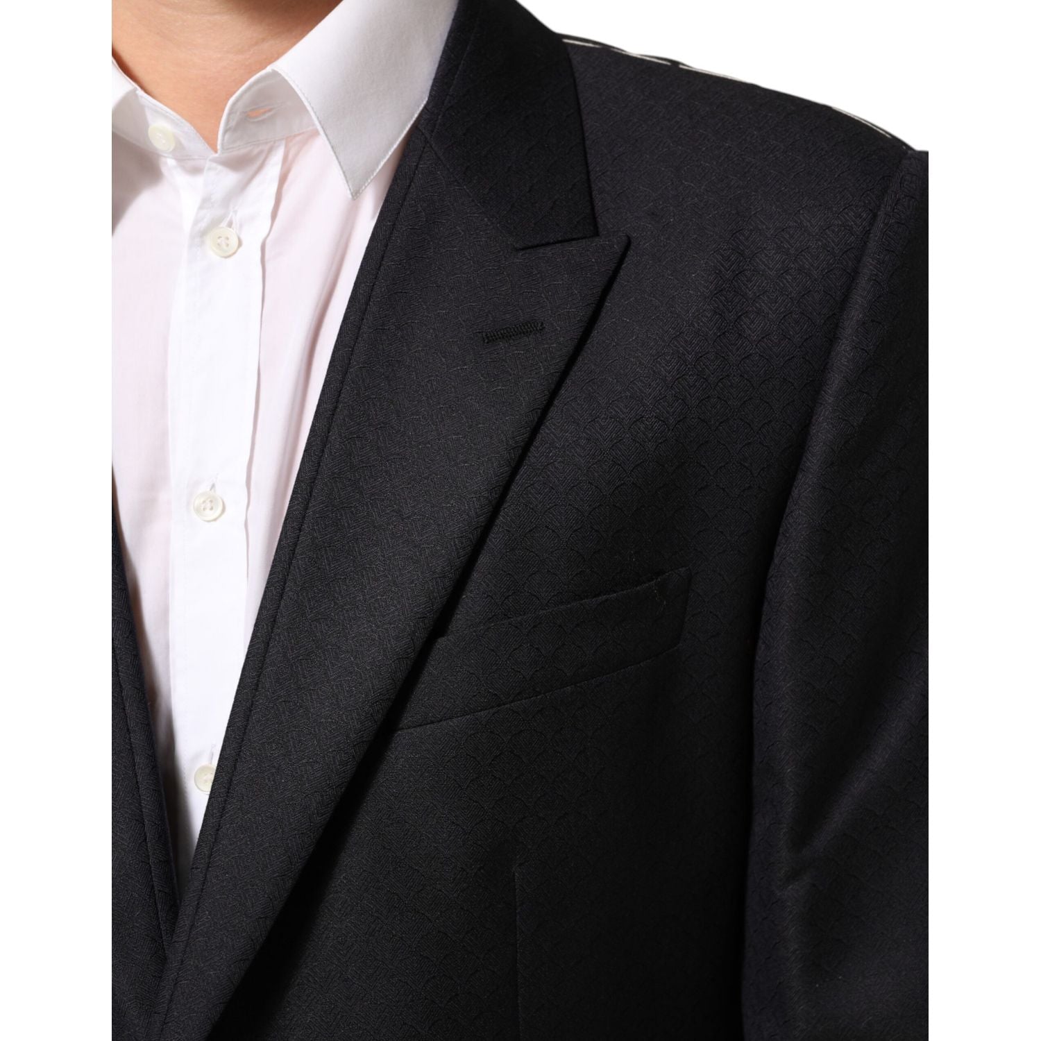 Dolce & Gabbana Black Wool 2 Buttons Suit Jacket Men Blazer
