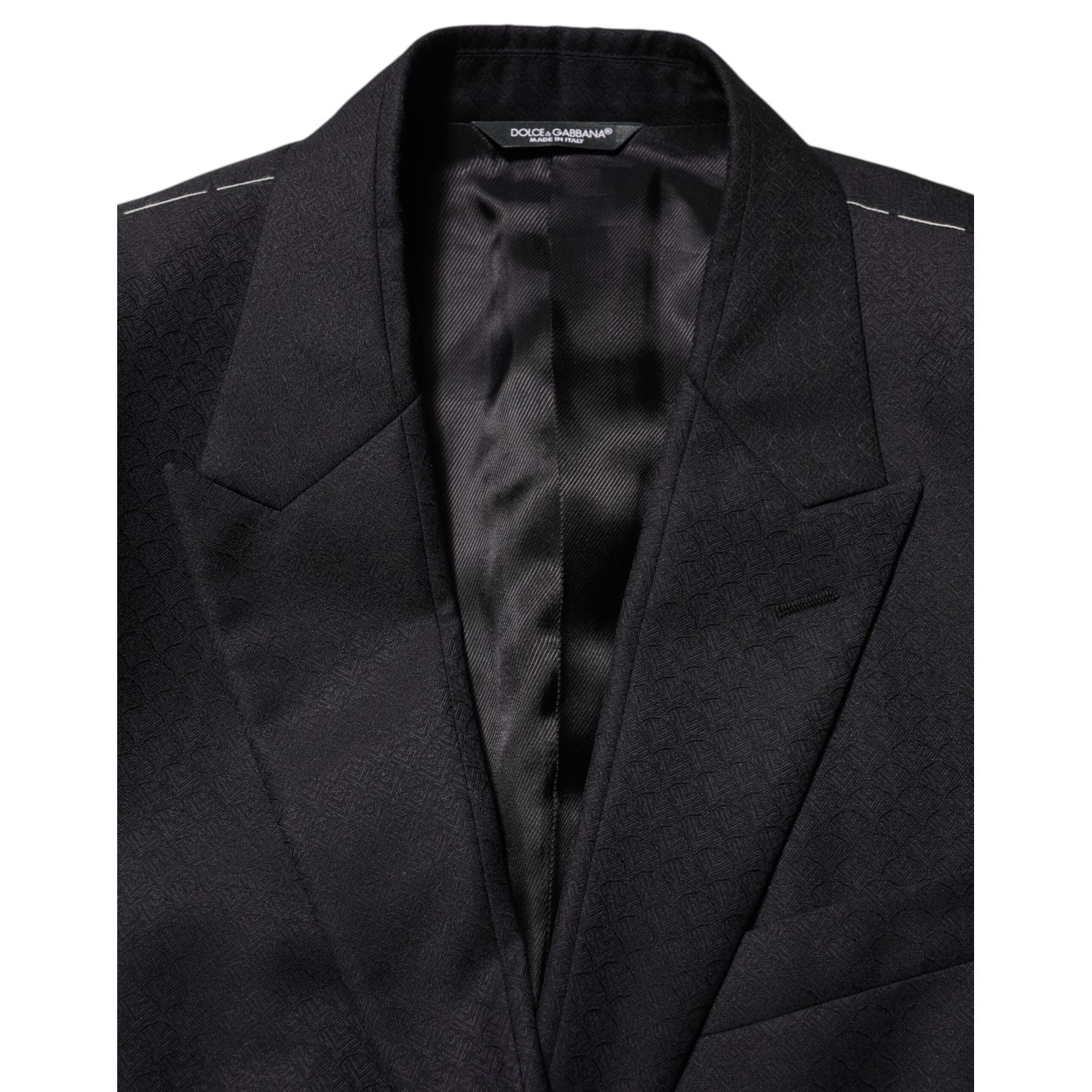 Dolce & Gabbana Black Wool 2 Buttons Suit Jacket Men Blazer