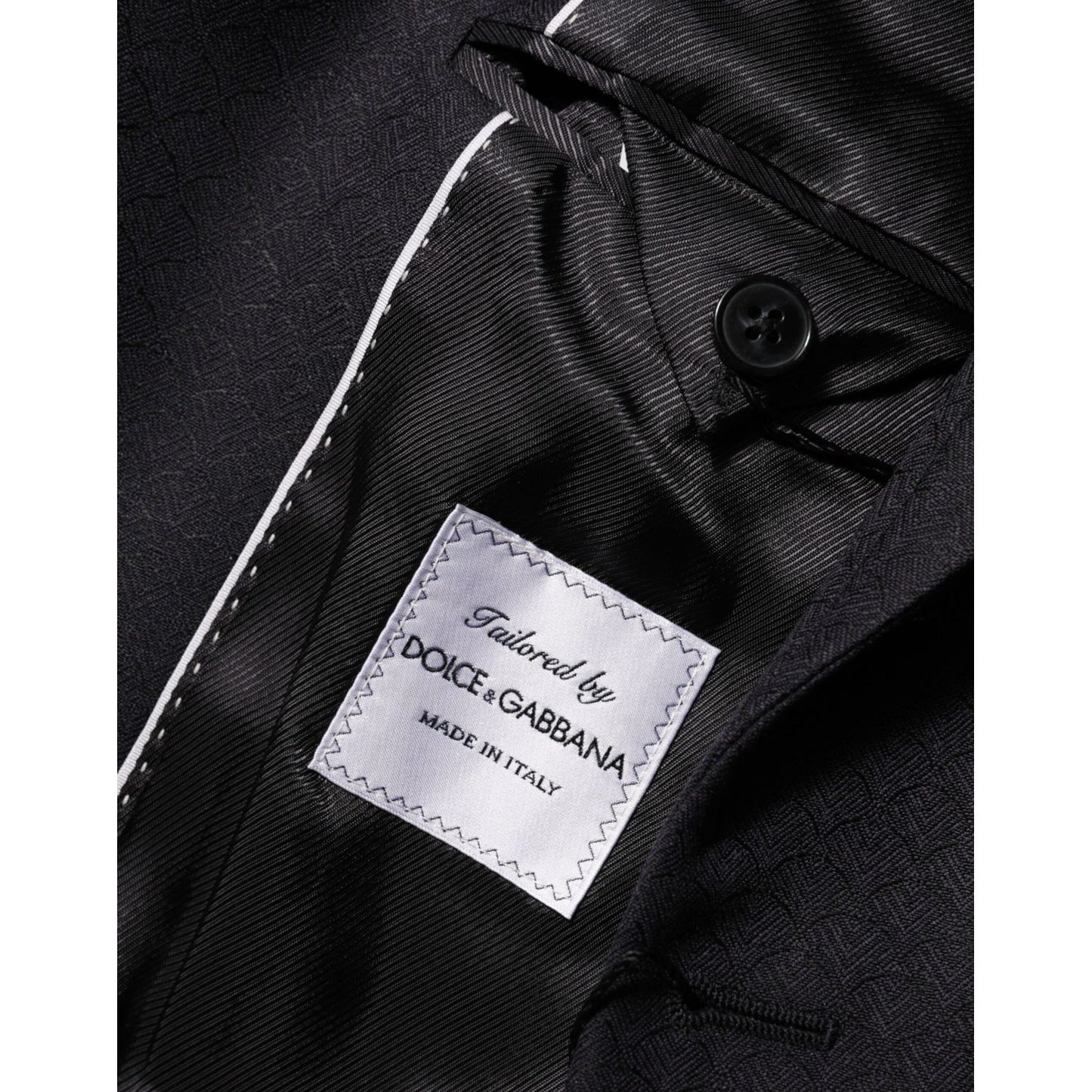 Dolce & Gabbana Black Wool 2 Buttons Suit Jacket Men Blazer