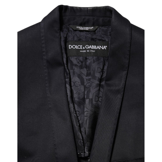 Dolce & Gabbana Blue Cotton 1 Button Suit Jacket Blazer