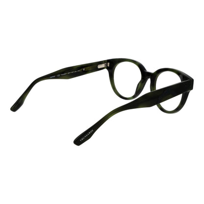 Trussardi Green Acetate Glasses (Frames) unisex full-rim green acetate with spring hinge, size 50-20-145, includes branded case.
