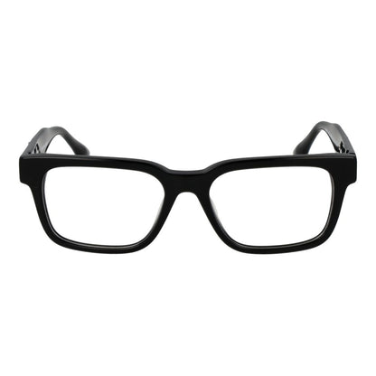 Trussardi Black Acetate Glasses (Frames), unisex, full-rim, black, rectangle style, spring hinge, includes branded case.