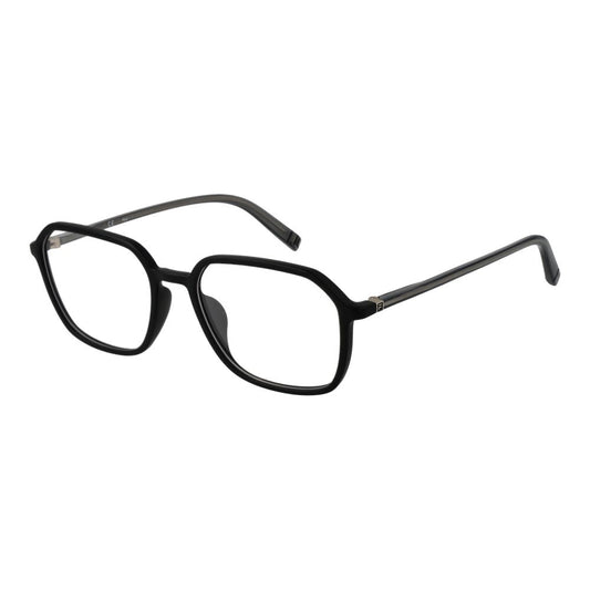 Fila Black Cellulose Propionate Glasses (Frames) full-rim square style, black frame made of cellulose propionate, lenses width 52mm.
