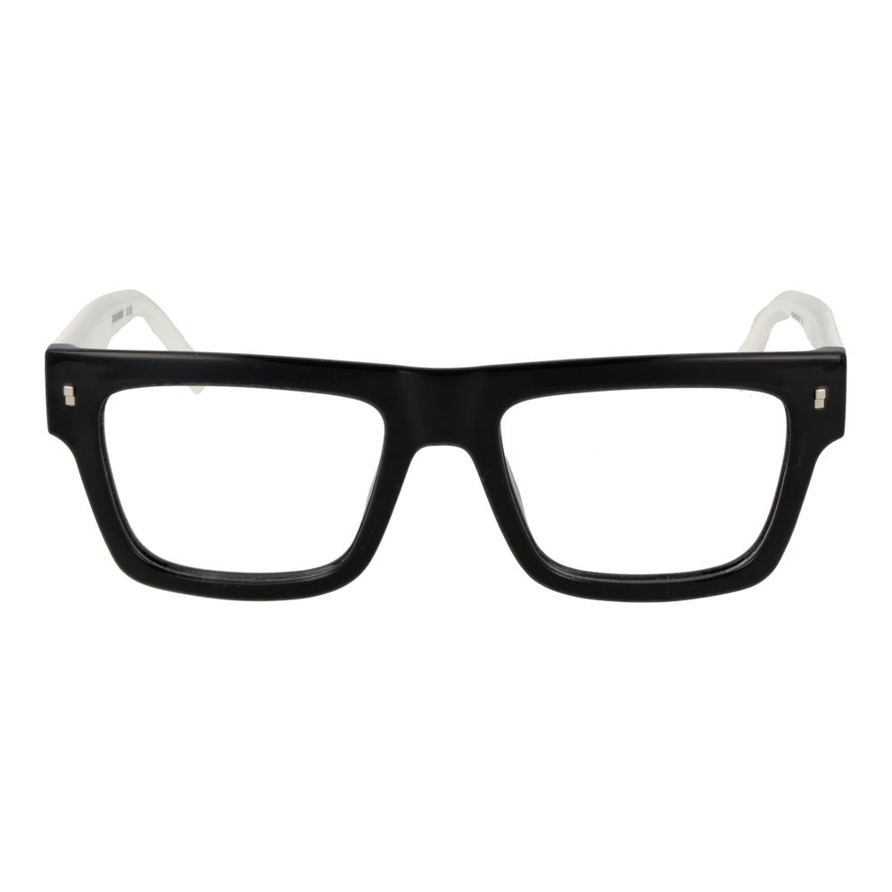 Dsquared² Black Cellulose Propionate Glasses (Frames), men's full-rim rectangle style with demo lenses, size 53-19-145.