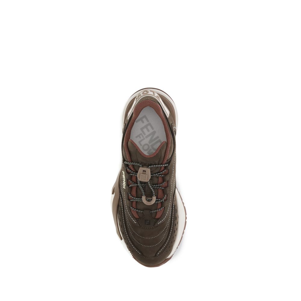 Fendi Brown Rubber Athletic Sneakers