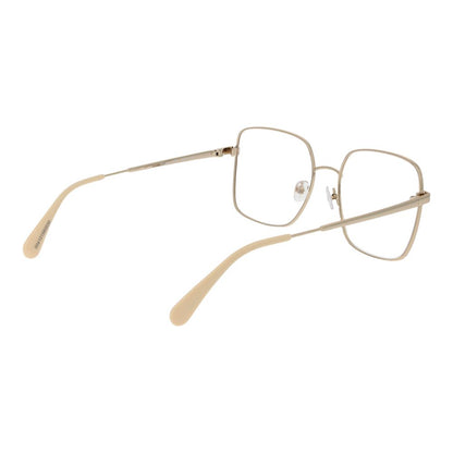 Max & Co Gold Metal Glasses (Frames) with square full-rim design for women, featuring gold metal frame and demo lenses, size 55-18-140.