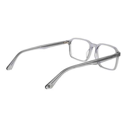 Police Gray Cellulose Acetate Glasses (Frames) - Grey full-rim rectangle eyeglasses, cellulose acetate frame, demo lenses, men’s fashion.