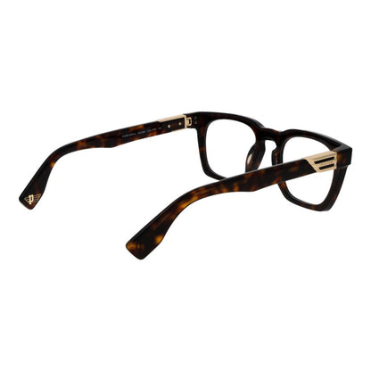 Side view of Police Brown Cellulose Acetate Glasses (Frames) showcasing square full-rim design with brown color.