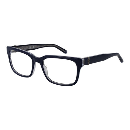 Guess Blue Acetate Glasses (Frames) for men with full-rim design, blue acetate frame, demo lenses, and branded case.