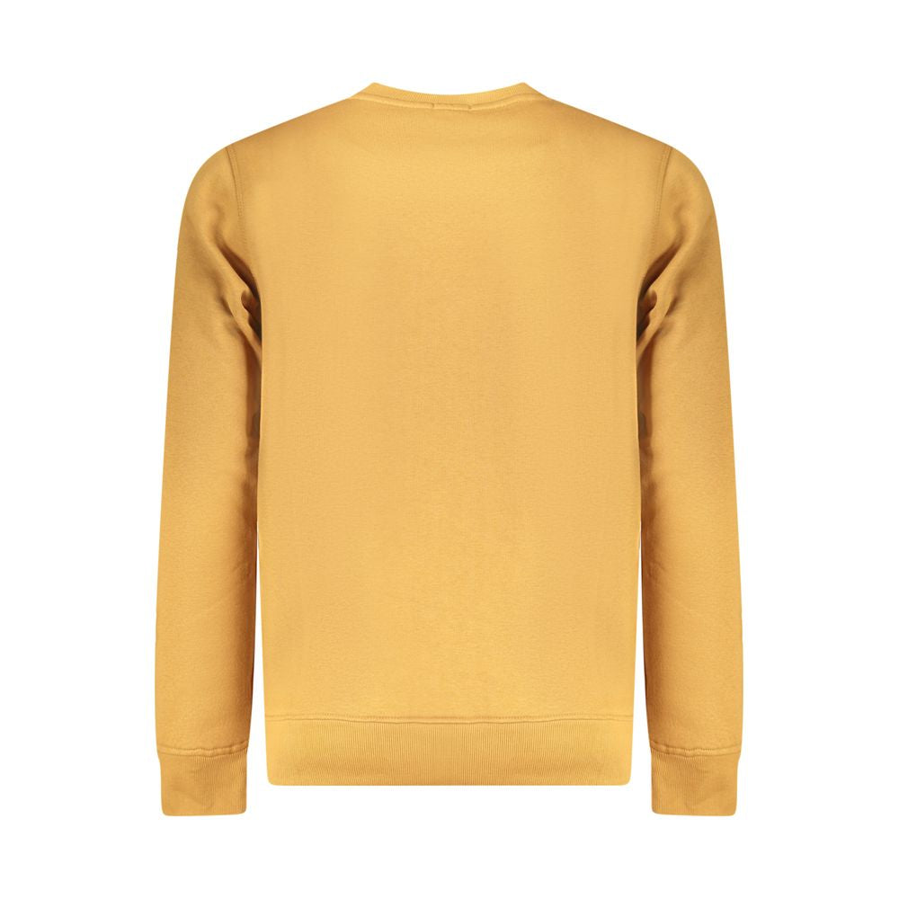 Back view of Rifle Brown Cotton Men Sweater showcasing its sleek design and premium cotton blend for stylish, comfortable wear.