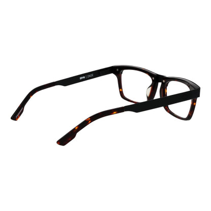 Spy Black Metal & Plastic Glasses (Frames), unisex full-rim rectangle style with black metal and plastic frame, demo lenses, spring hinge.