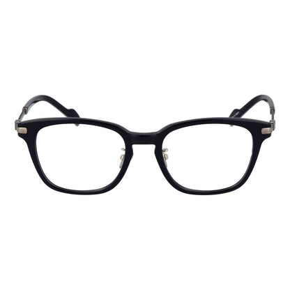 Yohji Yamamoto Blue Metal & Plastic Glasses (Frames) in full-rim rectangle style with demo plastic lenses for unisex.