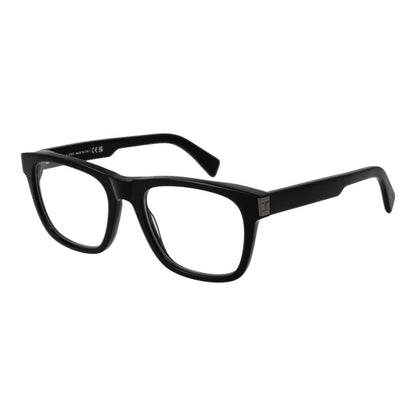 Tod's Black Acetate Glasses (Frames) - full-rim rectangle acetate frames in black, demo lenses, size 53-19-145, includes branded case.