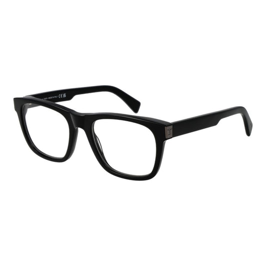 Tod's Black Acetate Glasses (Frames) - full-rim rectangle acetate frames in black, demo lenses, size 53-19-145, includes branded case.