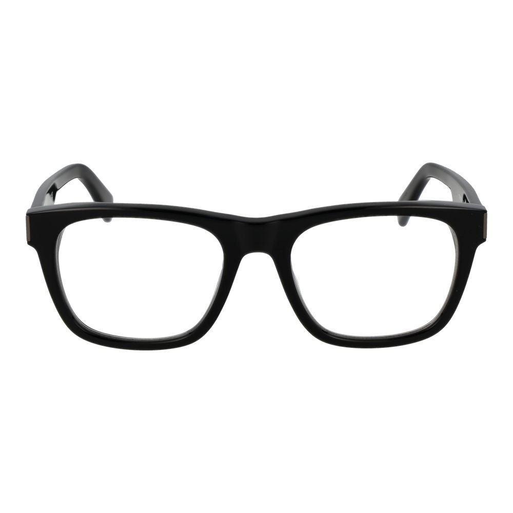 Tod's Black Acetate Glasses (Frames) for men, full-rim rectangle style with demo lenses, branded case included.