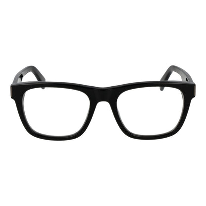 Tod's Black Acetate Glasses (Frames) for men, full-rim rectangle style with demo lenses, branded case included.