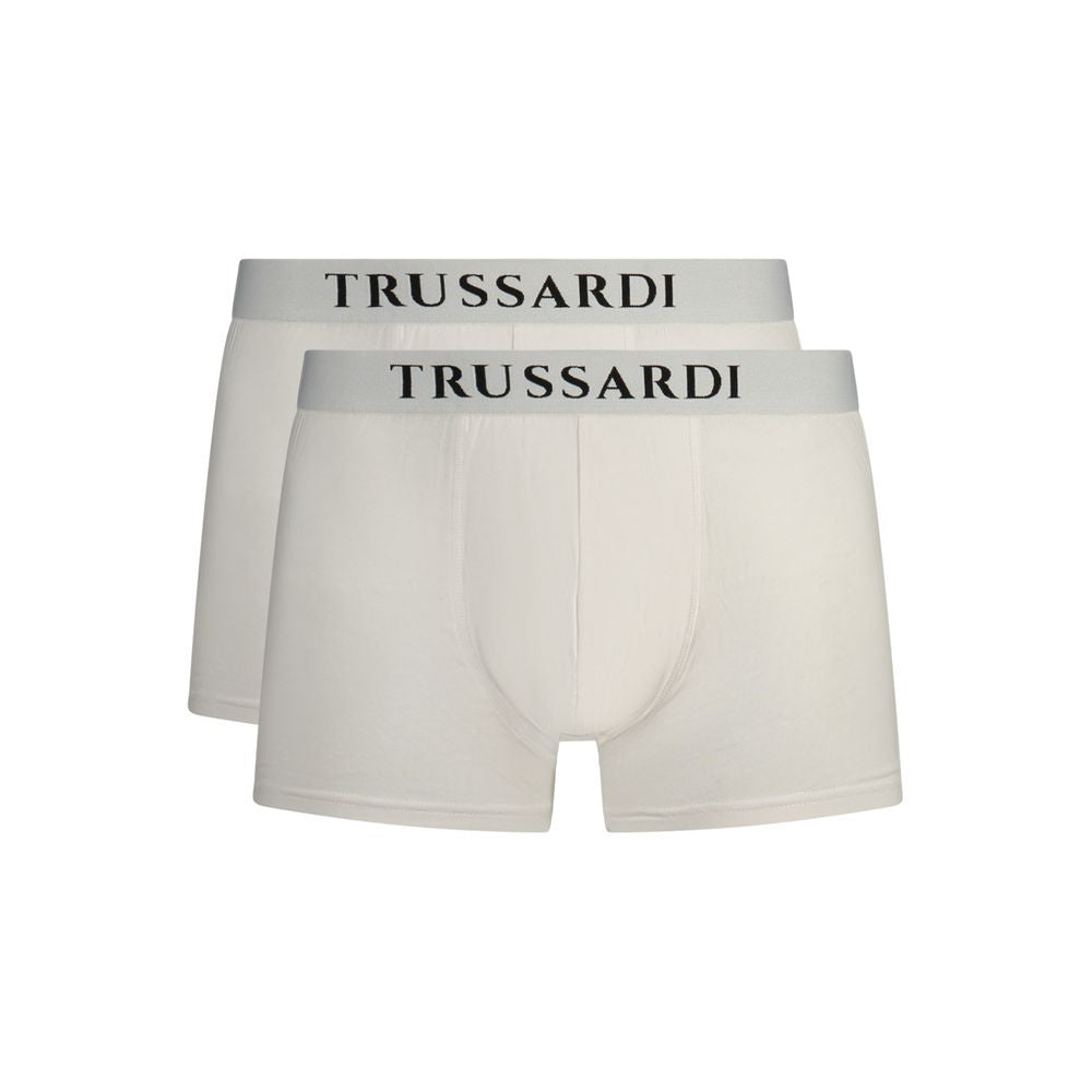 Trussardi Bianco Cotton Men Boxer Short