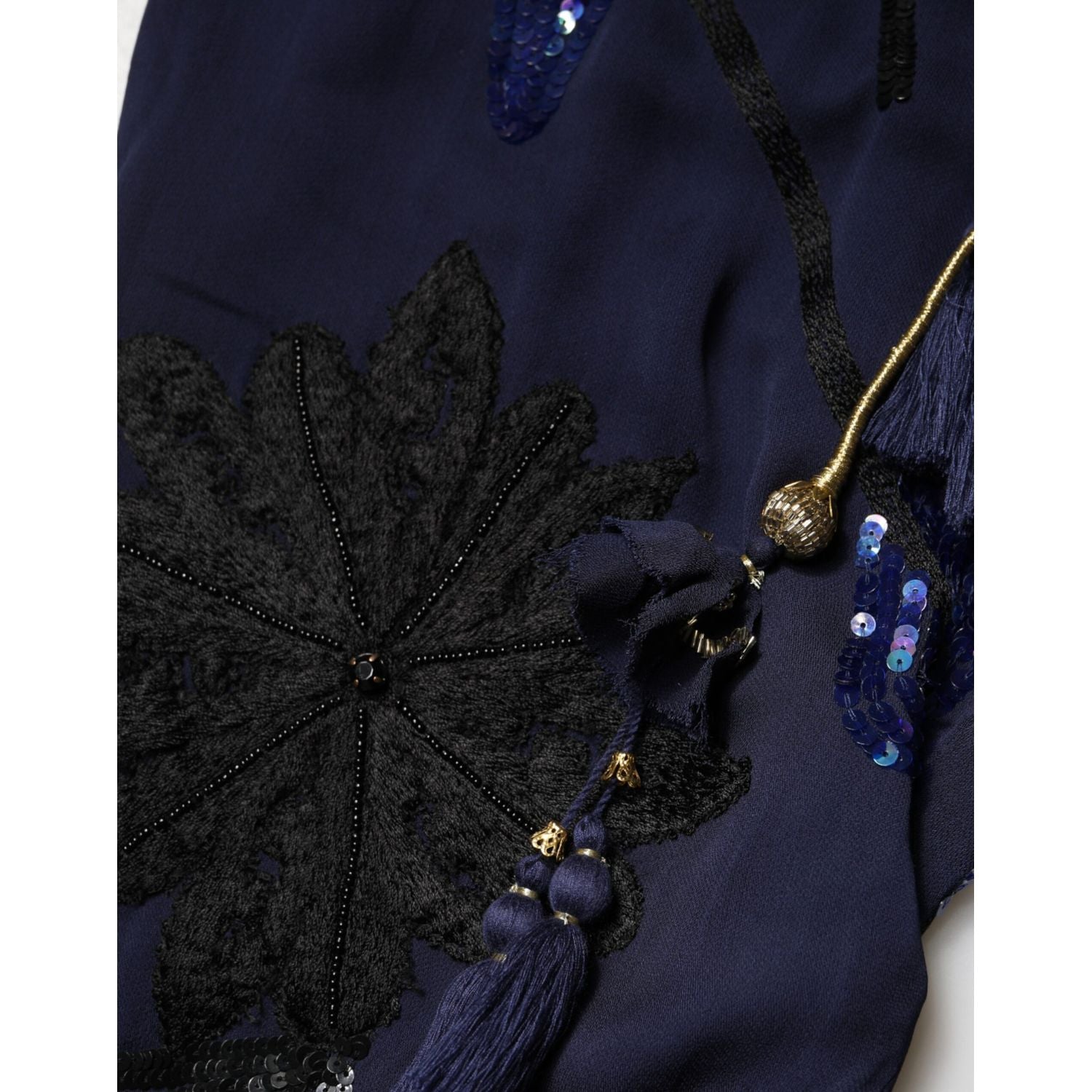 Christian Pellizzari Blue Sequined Tapered Trouser Pants
