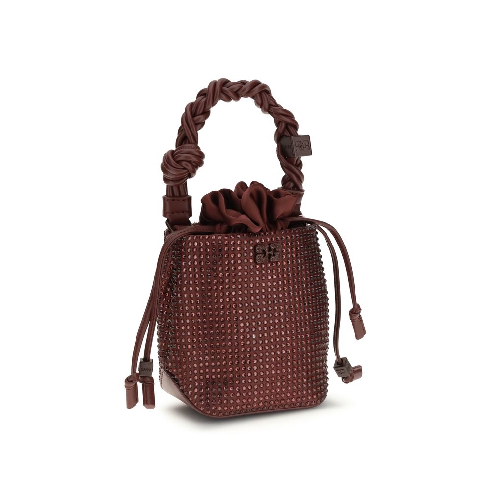 Ganni Bordeaux Recycled Polyester Handbag 1728,72470364320,Bags,Bordeaux,Ganni,Handbags - Bags,New with tags,Women